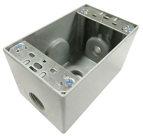 1 5/8 2 gang electrical box|one gang weatherproof outlet box.